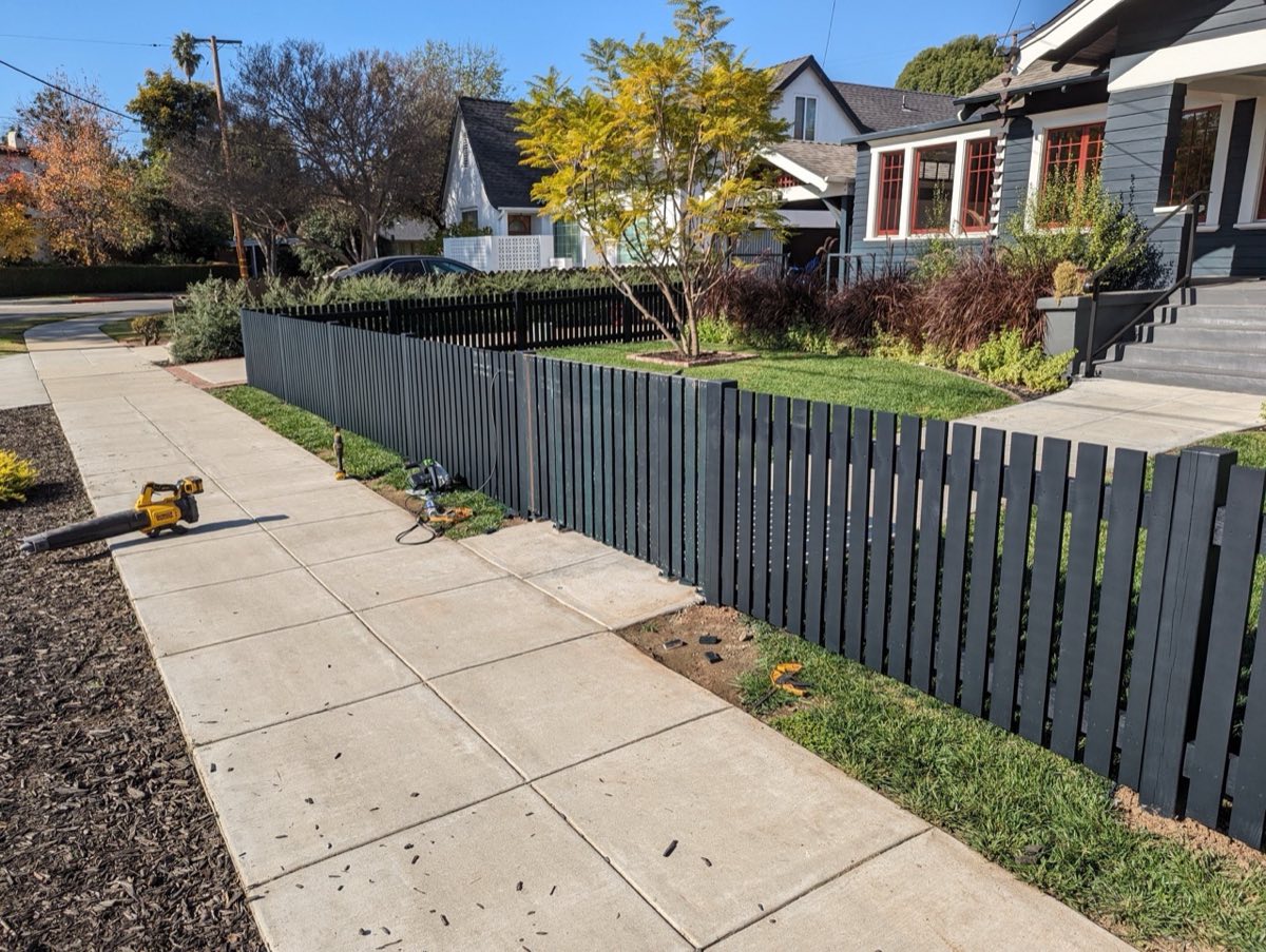Wood fence panel replacement refinish