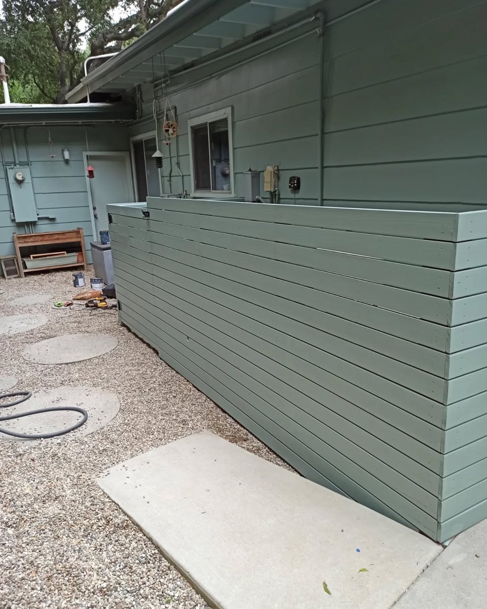Cedar fence panels after wash