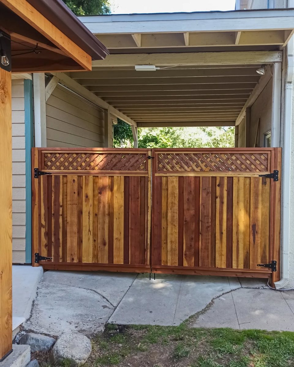 Backyard cedar fence repaint