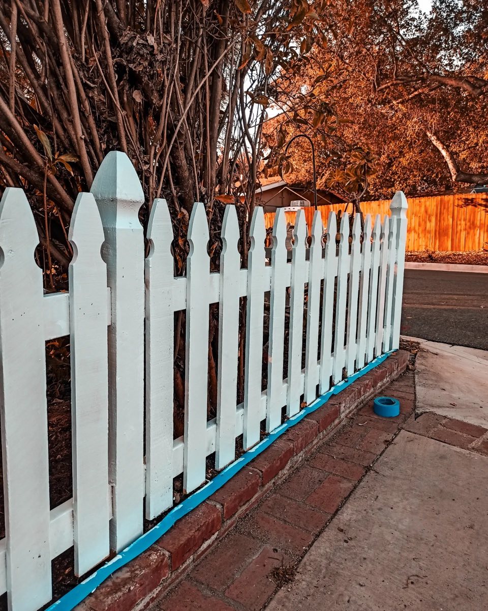 Refinished privacy fence
