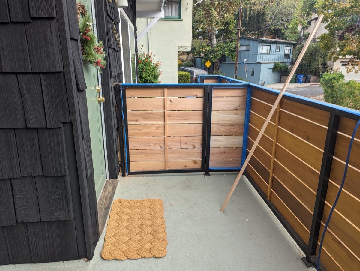 Wood fence ready for inspection